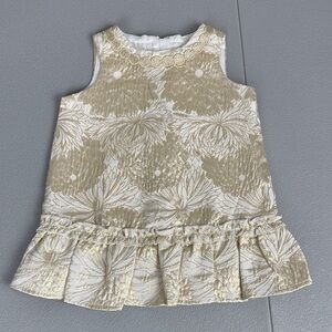 Lilly Pulitzer Baby Halden Dress Ruby Red Gold Metallic Bloom. Size 12-18 months